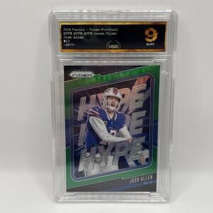 2024 Panini Prizm - Hype Josh Allen #13 Green Prizm Bills Graded 9 Mint NFL